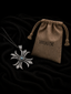 Aquamarine Iris Cross Necklace