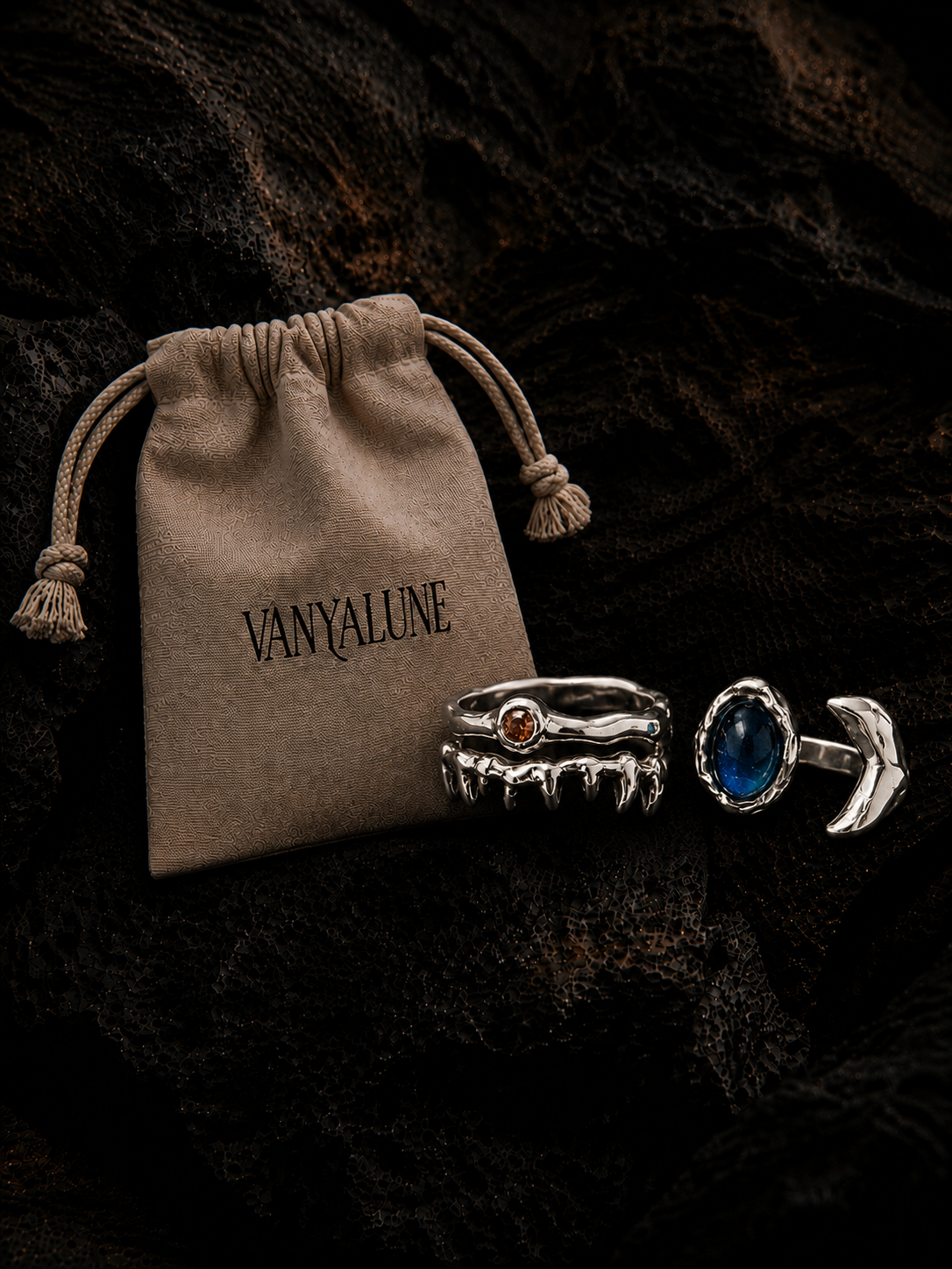 Aquamarine Texture Signet Ring