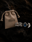 Aquamarine Texture Signet Ring