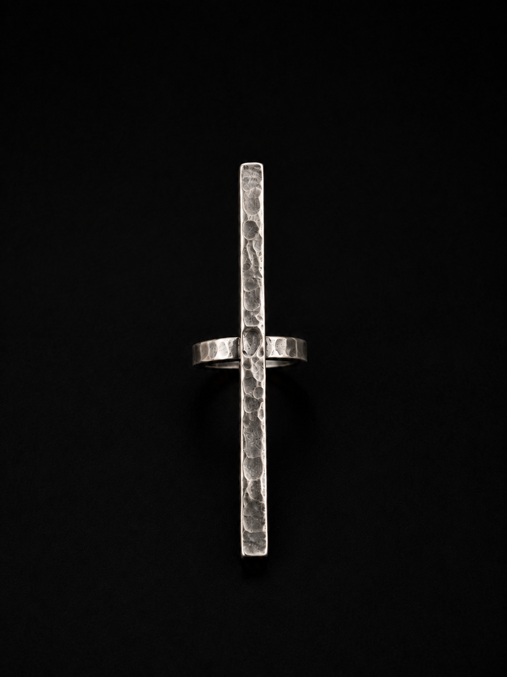 Silver Cross Signet Ring