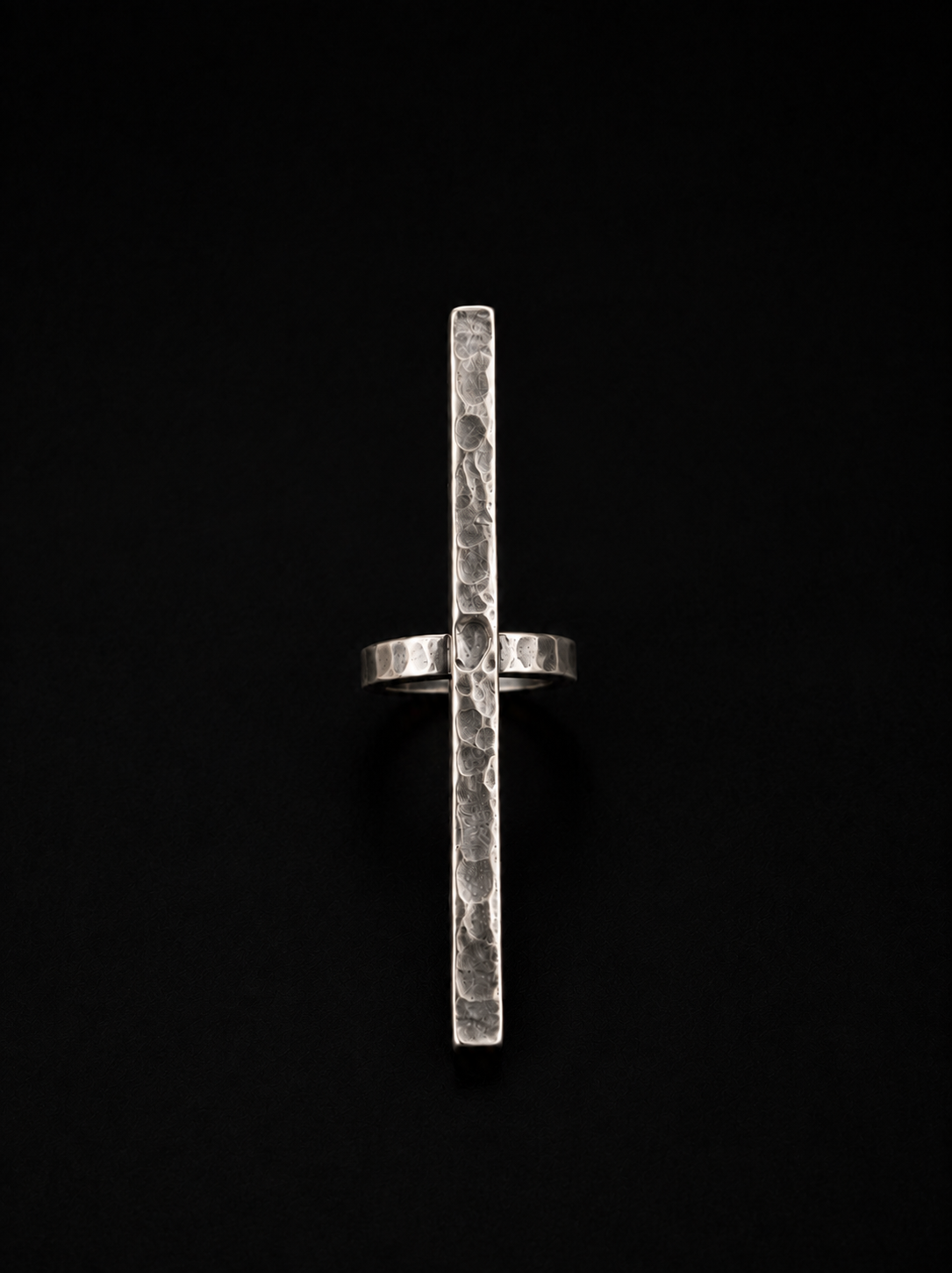 Silver Cross Signet Ring