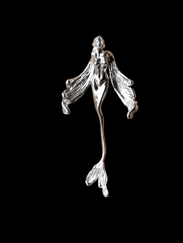 Sculpted Mermaid Link Necklace