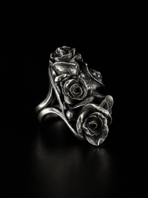Embroidered Twin Rose Ring