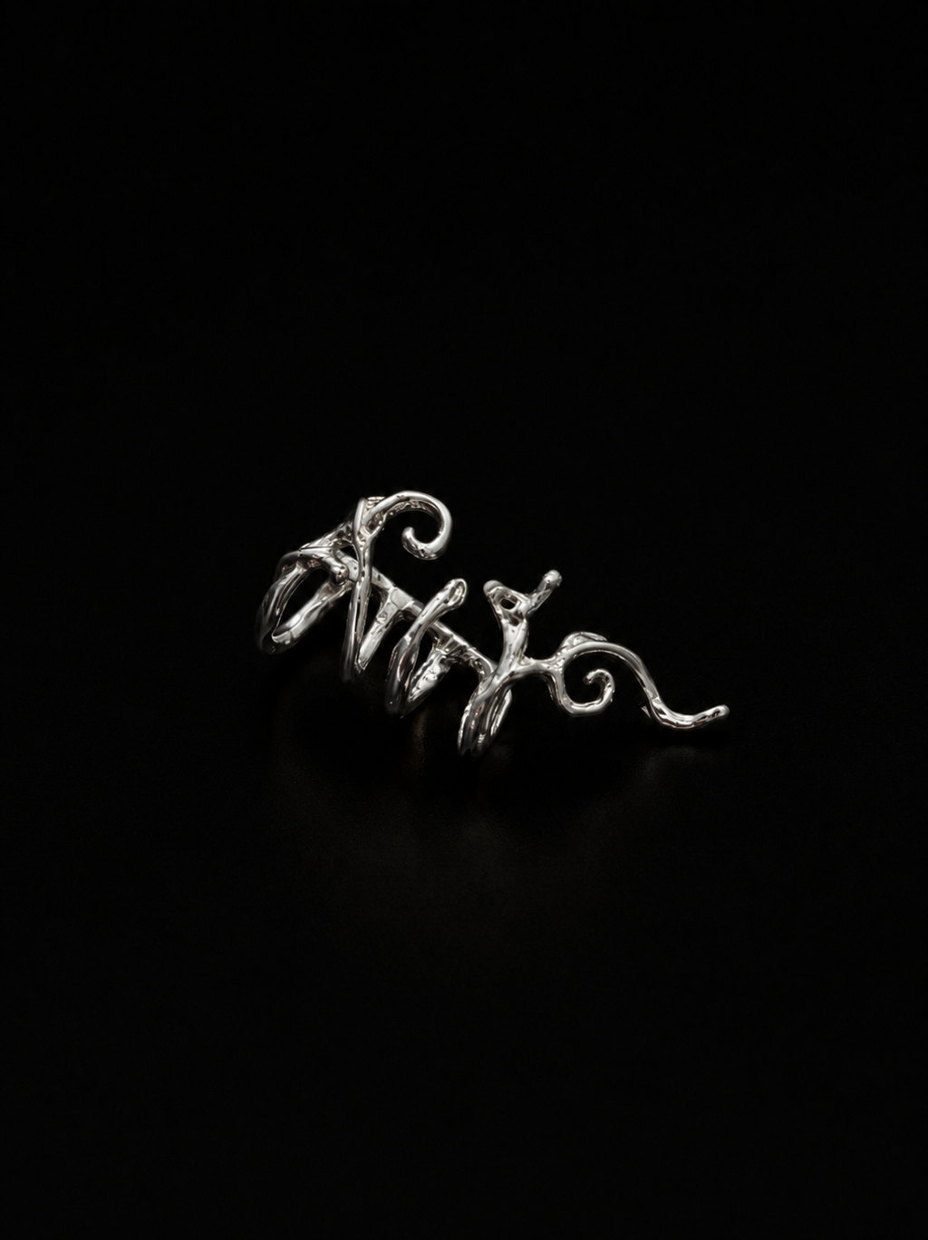 Silver Bone Ear Cuff