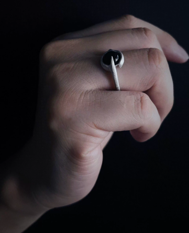 Black Onyx Shadow Ring