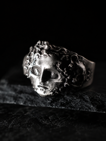 Melancholy Face Signet Ring
