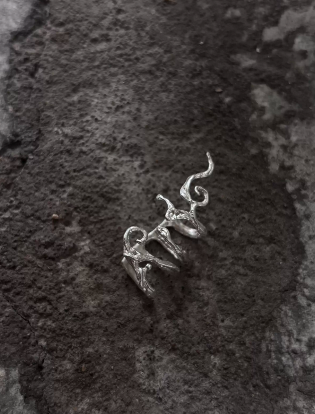 Silver Bone Ear Cuff