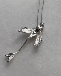 Sculpted Mermaid Link Necklace