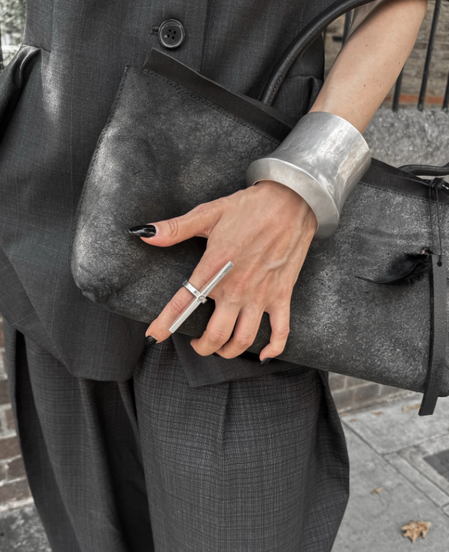 Silver Cross Signet Ring