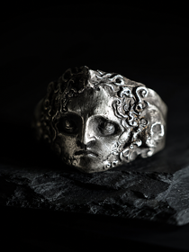 Melancholy Face Signet Ring