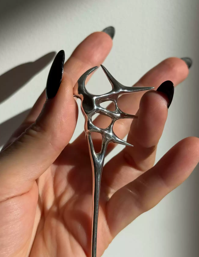 Sculptural Thorn Hair Pin