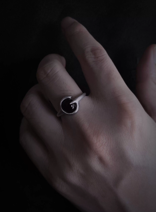 Black Onyx Shadow Ring